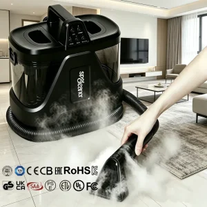 CE CB Fast Heat Professional Wet Dry Vacuum Cleaning Machine Steam Spot Cleaner for Sofa Carpet Mattress Rug Couch