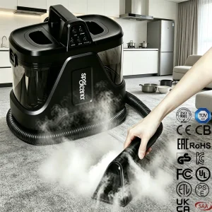 CE CB Handheld Factory Direct Wet and Dry Vacuum Cleaning Machine Steam Spot Cleaner for Sofa Carpet Curtain Doll