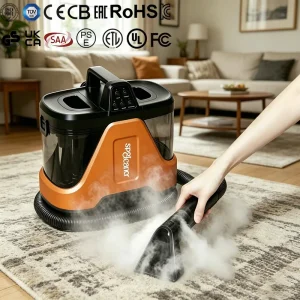 CE CB Handheld High Temp Wet and Dry Vacuum Washing Machine Steam Spot Cleaner for Sofa Carpet Car Interior Living Room Gap