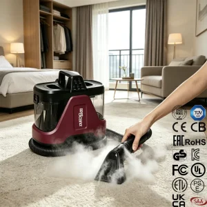 CE CB Portable Factory Direct Wet and Dry Vacuum Washing Machine Steam Spot Cleaner for Sofa Carpet Upholstery Pillow and Tiles