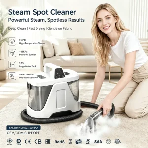 CE CB Wet Dry Steam Spot Cleaner for Car Interior Seats, Sofas and Carpets