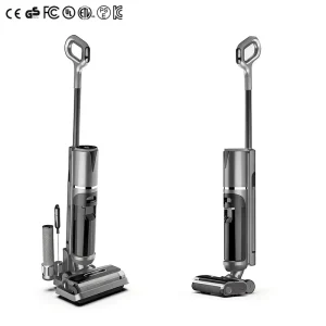 CE RoHS Certified Portable Durable 14000Pa Strong Suction Self Cleaning HEPA Filter Household Wet Dry Vacuum Mop Cleaner Voice