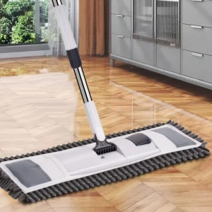 Chenille Floor Mop with Hands-Free Washing Flat Mop Design
