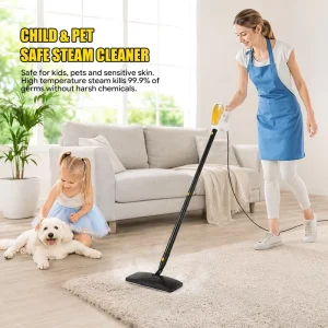 Child and Pet Safe Steam Mop High Temperature Chemical Free Floor Steam Cleaner for Carpet Hardwood Tile Home Deep Cleaning Uses