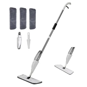China Price Microfiber Mop Flat Spray Floor Cleaning Mop with 350ML Bottle