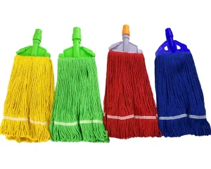 China Professional Supplier Heavy Duty Looped End Wet Mop Industrial Easy Clean Cotton Wet Mops for Hotel Floor Cleaning
