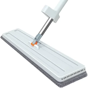 Chinese Factory Price Multi functional Steel Pole Flat Mop Hand Wash Free Quick Dry Microfiber Sweeper with 2 Mop Heads