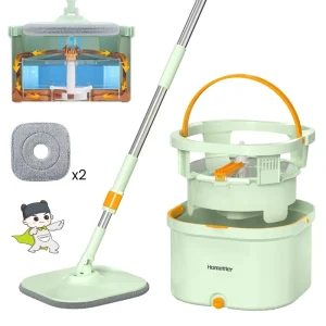 Clean and Dirty Water Separation Wet and Dry Dual-Use Mop with Mop Pads