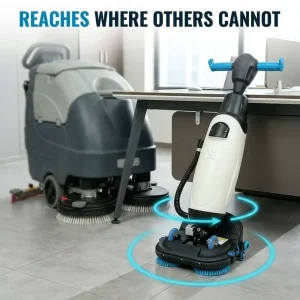 CleanHorse K4 hard floor cleaner scrubbing machine 500mm Double Brush for Bakery and Food Processing Kitchen Floor