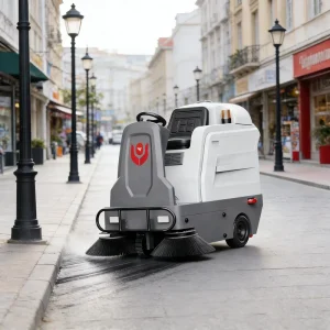 CleanHorse M2 Ride On New Self Propelled Parking Lot Floor Sweeper with Water Asphalt Road Rough Concrete Floor