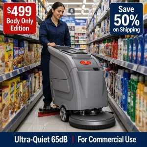 CleanHorse X1 Compact Commercial Floor Scrubber Dryer 19″ Brush Budget Floor Washer No Battery For Retail Shop Office $499
