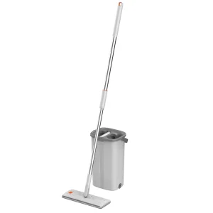 Cleaning Flat Mop with Bucket Household Microfiber Floor Dust Mop