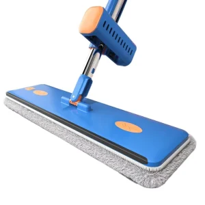 Cleaning Floor Flat Mop Telescopic Flat Hand Free Washing Flat Mop With Microfiber Chenille Flat Mop With Bucket