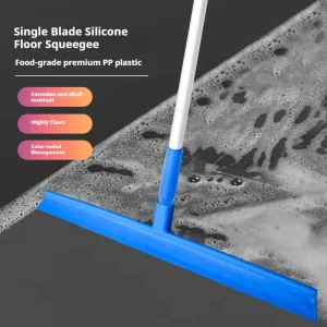 Color-Coded Food-Grade Silicone Squeegee Hygienic Floor Water Scraper for Dairy Beverage Meat Factory