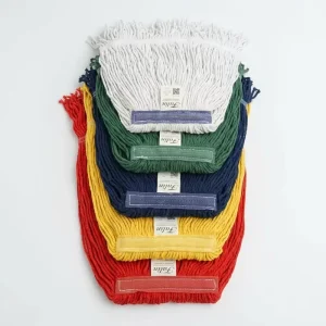 Color-Coded Kentucky-Style Loop-End Mop Head Cotton Blend Wet Mop Refill for Cross-Contamination Prevention