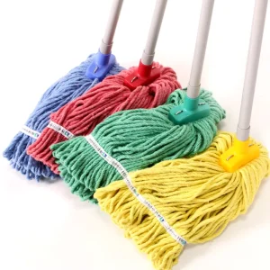 Color Coded Lint Free Loop End Blended Wet Mop for Floor Cleaning