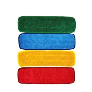 Colored Reusable Microfiber Flat Mop Pads