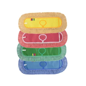 Colorful Industrial Floor Cleaning Mop Recycled Cotton Dust Mop Flat Mop