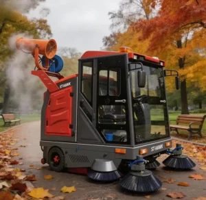 Commercial 48V Battery Ride-on Sweeper Machine for Street, Warehouse, Community, and Industrial Area Cleaning