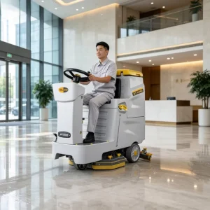 Commercial Automatic Ride On Floor Scrubber Machine 550mm Cleaning Width