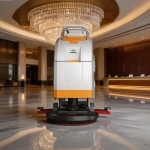 Commercial Autonomous Floor Scrubber Walk-Behind Toilet Floor Scrubber Machine for Wet and Dry Floors