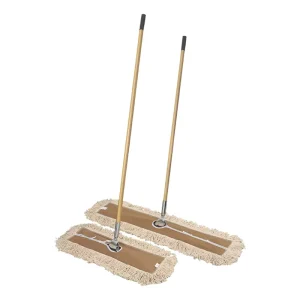 Commercial Cotton Flat Dust Mop with Aluminum Handle, Various Sizes