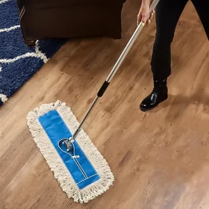 Commercial Cut-End Blend Dust Mop for Hardwood Vinyl Tile and Laminate Floors