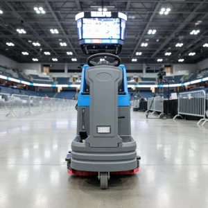 Commercial Electric Ride-On Floor Scrubber Machine for Industrial Cleaning