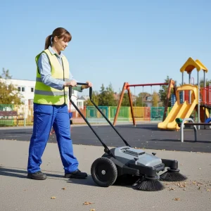 Commercial Electric Road Sweeper with Side Brush for Outdoor and Indoor Floor Cleaning