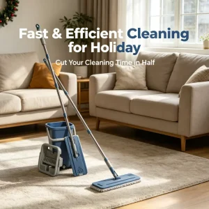Commercial Extra-Large Flat Mop with Wide Cleaning Area