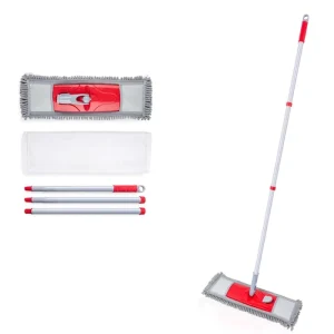 Commercial Flat Dust Mop with Microfiber Pads
