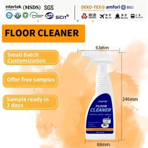Commercial Floor Cleaner Concentrate for Hotel and Restaurant Tile Grease and Grime Removal 500ml