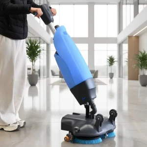 Commercial Hand-Push Battery-Powered Walk-Behind Electric Floor Washing Sweeper and Scrubber Machine