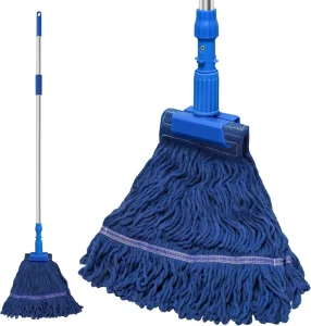 Commercial Heavy-Duty Industrial Looped-End String Cotton Wet Mop Head Replacement for House and Hardwood Floor Cleaning