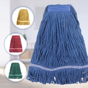 Commercial Heavy-Duty Kentucky Cotton Wet Loop-End Mop Head Refill for Floor Cleaning