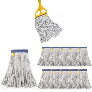 Commercial Heavy-Duty Replacement Mop Head with Wet Industrial Cotton Cut-End String
