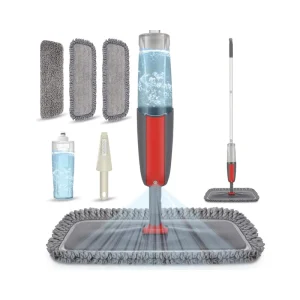 Commercial Home Microfiber Wet Dust Spray Mop 3X Reusable Washable Pads for Hardwood and Laminate Floors