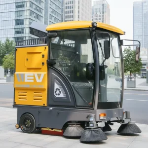 Commercial Industrial Ride-On Outdoor Electric Road Sweeper Truck