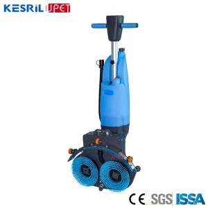 Commercial Lithium Battery Walk Behind 360 Degree Scrubbing Machine New Condition Manual Floor Scrubber in Plastic Electric Fuel
