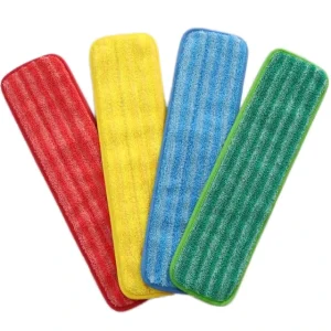 Commercial Microfiber Flat Mop Pad Replacement Head Industrial Wet Mop Refill Heads