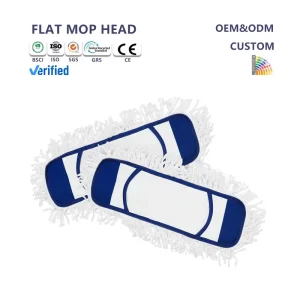 Commercial Microfiber Floor Dust Mop with Sliding Wringing and Telescopic Aluminum Handle