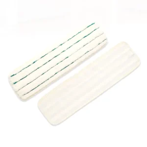Commercial Microfiber Scrubbing Mop with Plush Fabric Flat Floor Cleaning Head