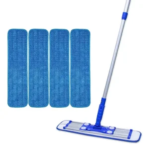 Commercial Microfiber Twisted Wet Mop with Reusable Washable Flat Mop Head