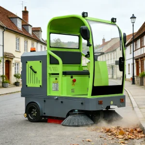 Commercial Ride-On Electric Floor Sweeper Robot, Self-Propelled, 48V, for Warehouse and Street Cleaning