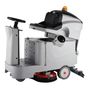 Commercial Ride-On Floor Scrubber for Large Areas, Warehouses, and Parking Lots