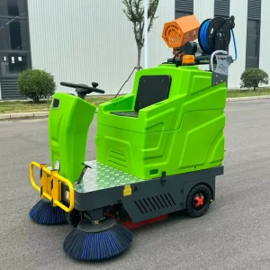 Commercial Ride-on Road Sweeper Machine with High Pressure Washer Industrial Floor Cleaning Machine