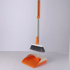 Commercial Standing Broom and Dustpan Set with Long Handle OEM Cleaning Set Manufacturer Office Floor Sweeper