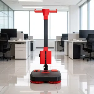 Compact Electric Mini Floor Scrubber with Water Tank and Squeegee for Home, Office, and Hotel Use