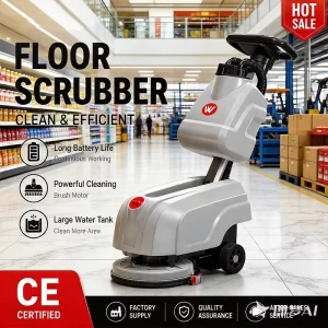 Compact Mini Floor Scrubber for Narrow Spaces and Indoor Floor Maintenance