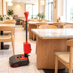 Compact Portable Mini Floor Scrubber for Small Spaces, Shops, Restaurants, and Offices